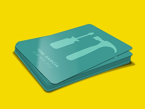 Tarjetas de visita Laminadas brillo Glossy, esquinas redondas